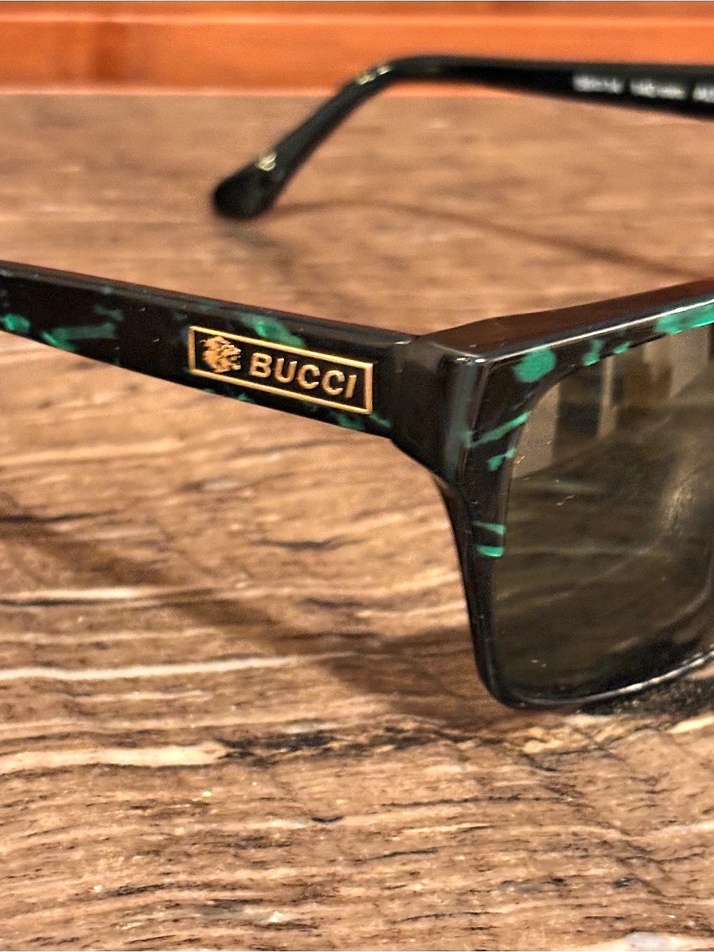 Bucci Aristocat Black & Green Sunglasses - Picture 4 of 8